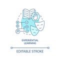 Experiential learning turquoise concept icon