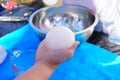 Chemistry Experiment: big bubble Royalty Free Stock Photo