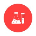 Experiment flask Line Vector Icon easily modified Royalty Free Stock Photo