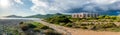 Experimental Beach in Cap Des Falco in Ibiza. Spain Royalty Free Stock Photo