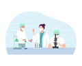 Medical research team illustration