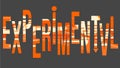 Experimental Futuristic style Orange Typography with Glitched Pattern, Grey Background Royalty Free Stock Photo