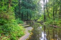 Experimental hydraulic engineering installations in the Waterloopbos Royalty Free Stock Photo