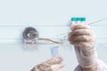 experimental laboratory gray rat, concept Genetic Modifications, Behavioral Studies Research on rodents, Mouse-based Laboratory Royalty Free Stock Photo