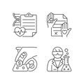 Experimental research linear icons set