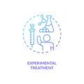 Experimental treatment concept icon