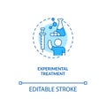 Experimental treatment concept icon