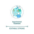 Experimental treatment concept icon