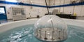 Experimentation with water dome apparatus in a controlled laboratory environment during daylight hours Royalty Free Stock Photo