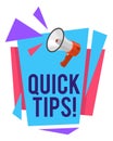 Expert advice logo. Quick tips blog post label Royalty Free Stock Photo