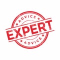 Expert advice red rubber stamp.