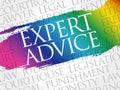 Expert advice word cloud collage Royalty Free Stock Photo