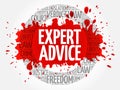 Expert advice word cloud Royalty Free Stock Photo