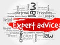 Expert advice word cloud Royalty Free Stock Photo