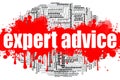 Expert advice word cloud Royalty Free Stock Photo