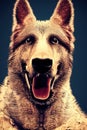 American Alsatian Animal. AI Generated.