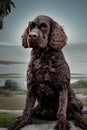American Water Spaniel Animal. AI Generated. Royalty Free Stock Photo