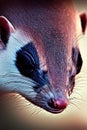 Black-Footed Ferret Animal. AI Generated.