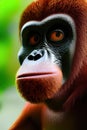 Bornean Orang-utan Animal. AI Generated.