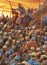 Crusades ca 1187. Fictional Battle Depiction. Generative AI.