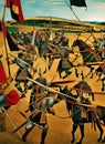 Hundred Years\' War ca 1429. Fictional Battle Depiction. Generative AI. Royalty Free Stock Photo