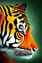 Indochinese Tiger Animal. AI Generated.