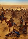 Mahdist War ca 1898. Fictional Battle Depiction. Generative AI.