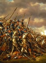 Nine Years\' War ca 1692. Fictional Battle Depiction. Generative AI. Royalty Free Stock Photo