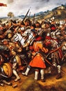 Northern Wars ca 1675. Fictional Battle Depiction. Generative AI. Royalty Free Stock Photo