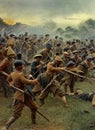 Philippine ca 1899. Fictional Battle Depiction. Generative AI.