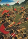 Qing conquest of the Ming ca 1621. Fictional Battle Depiction. Generative AI.