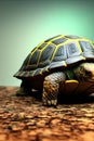 Radiated Tortoise Animal. AI Generated.