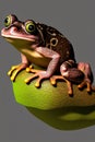 Scrotum Frog Animal. AI Generated. Royalty Free Stock Photo