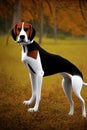 Treeing Walker Coonhound Animal. Illustration Artist Rendering