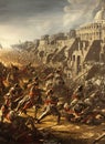 War of the Polish Succession ca 1734. Fictional Battle Depiction. Generative AI. Royalty Free Stock Photo