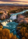 Great Falls, Montana, United States. Generative AI. Royalty Free Stock Photo