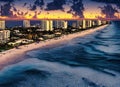 Pompano Beach, Florida, United States. Generative AI.