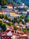 Stari Trg, LoÅ¡ka Dolina, Slovenia. Generative AI.