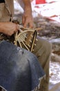 Expert craftsman who works a wicker basket