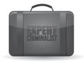 Expert criminalist suitcase Royalty Free Stock Photo