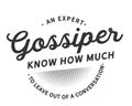 An expert gossiper knows how much to leave out of a conversation Royalty Free Stock Photo