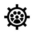 Expert group icon. Black vector design Royalty Free Stock Photo