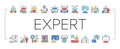 Expert Human Skills Collection Icons Set Vector .