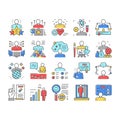 Expert Human Skills Collection Icons Set Vector .