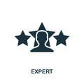 Expert icon. Simple element from consulting collection. Filled Expert icon for templates, infographics and more