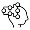 Expert mind icon outline vector. Consult cyber