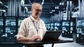 IT expert optimizing data center