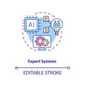 Expert systems concept icon
