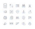 Expert systems line icons collection. Intelligence, Machine, Logic, Programming, Decision-making, Knowledge-based