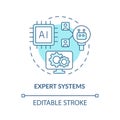 Expert systems turquoise concept icon